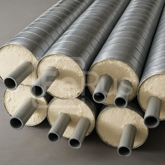 Труба твин ППУ стальная оболочка 250х3,9х50 мм Ст20 ГОСТ 10704-91